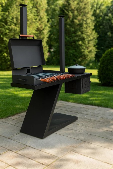 شواية فحم ستايل Z مع فرن جانبي - (MH)